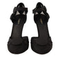 Elegant Mesh Ankle Strap High Heels Pumps