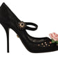 Elegant Floral Crystal Mesh Pumps