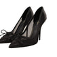Elegant Black Mesh Stiletto Pumps