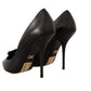 Elegant Black Leather Stiletto Pumps