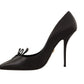 Elegant Black Leather Stiletto Pumps