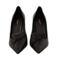 Elegant Black Leather Stiletto Pumps