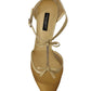 Elegant Yellow Mesh Heels For Special Occasions