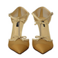 Elegant Yellow Mesh Heels For Special Occasions