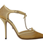 Elegant Yellow Mesh Heels For Special Occasions