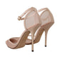Elegant Pink Leather Heels Pumps