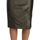 Chic High Waist Pencil Midi Skirt