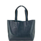 Derby Medium Navy Pebble Leather Horse Carriage Tote Handbag Purse