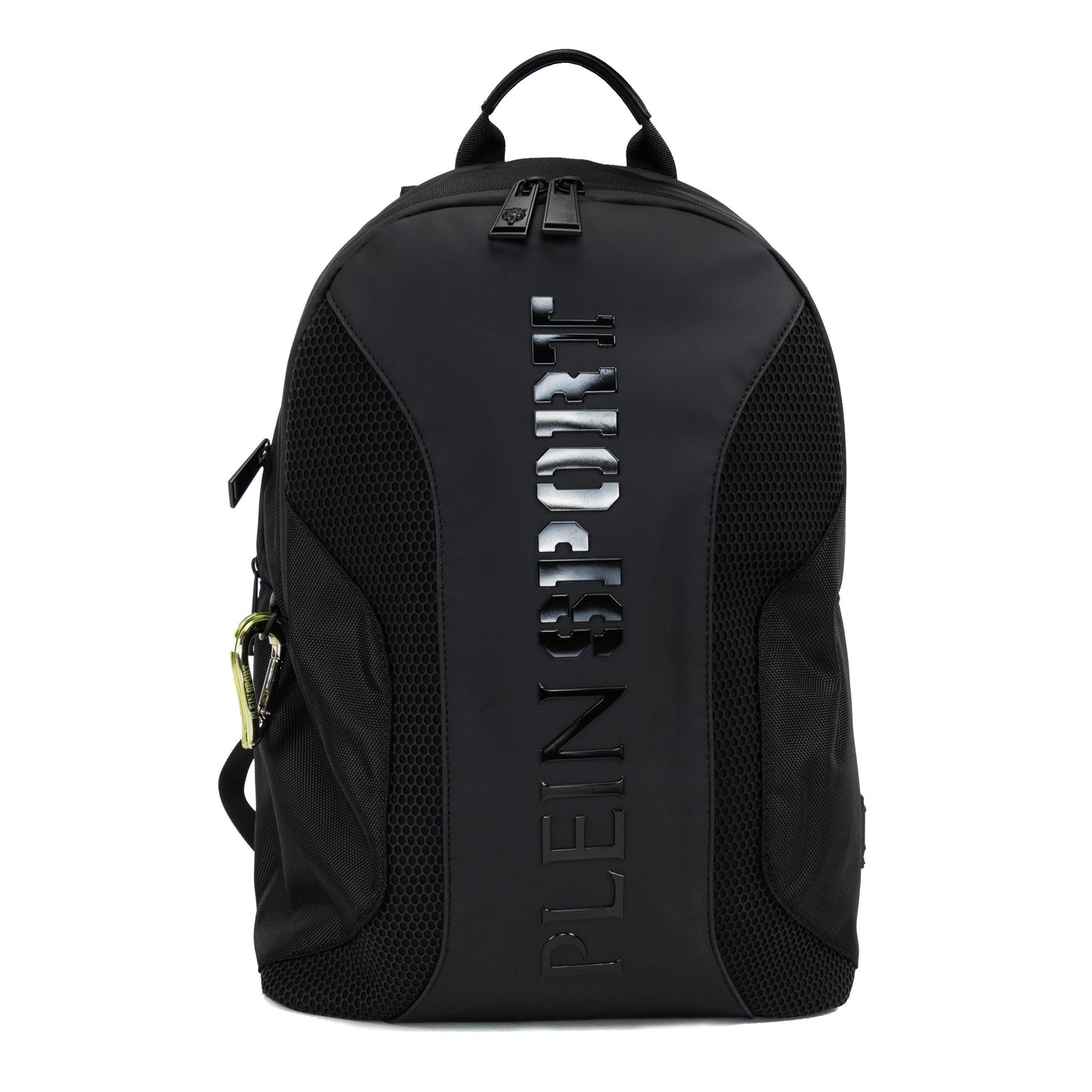 Black Polyester Men Backpack