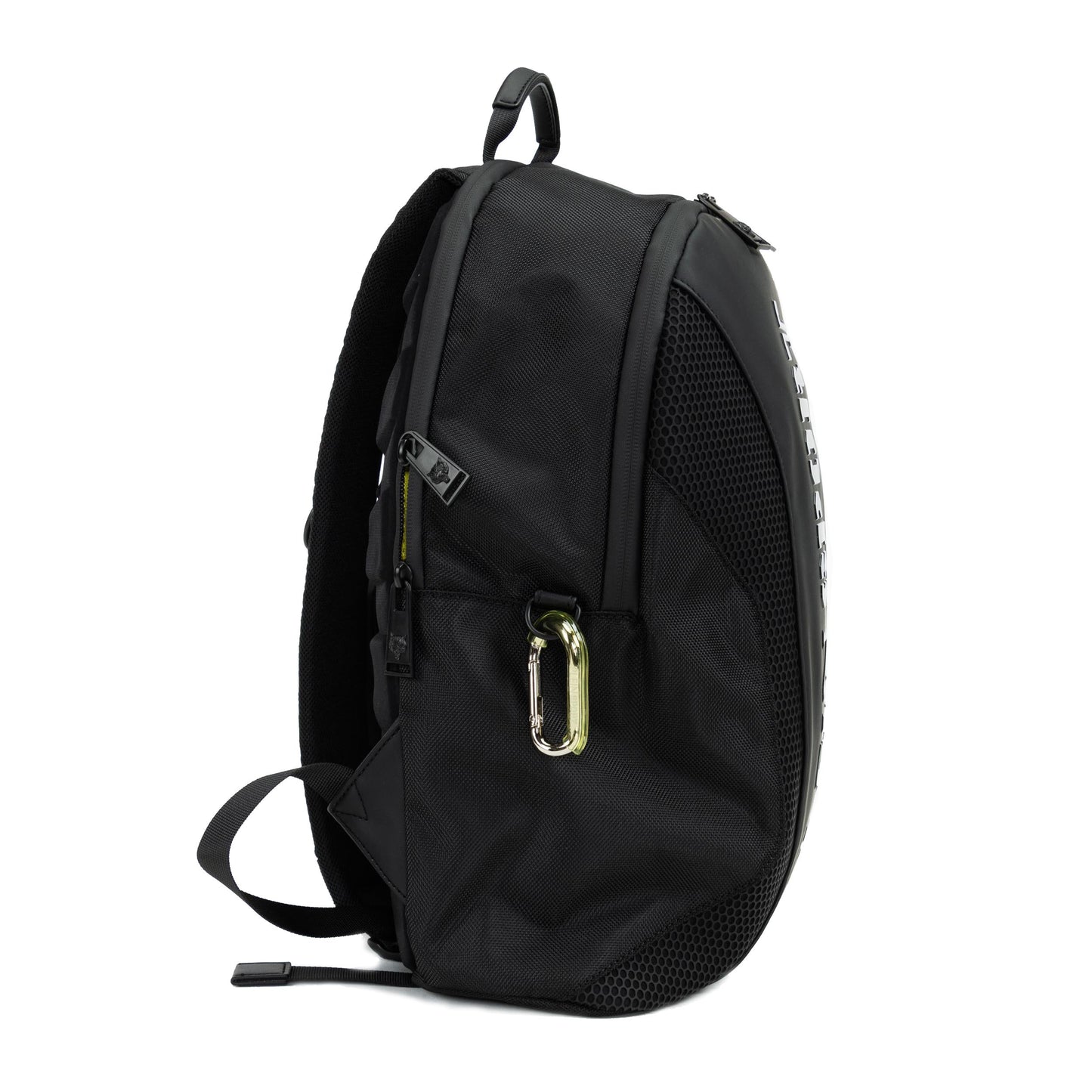Black Polyester Men Backpack