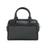Travel XS Black Signature Leather Duffle Crossbody Handbag Purse