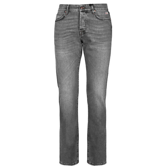 Gray Cotton Men Jeans