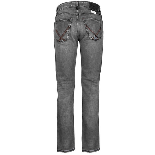 Gray Cotton Men Jeans