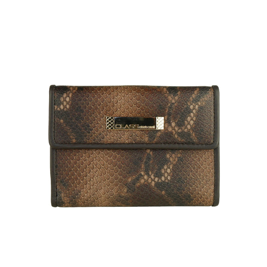 Brown Calfskin Women Wallet