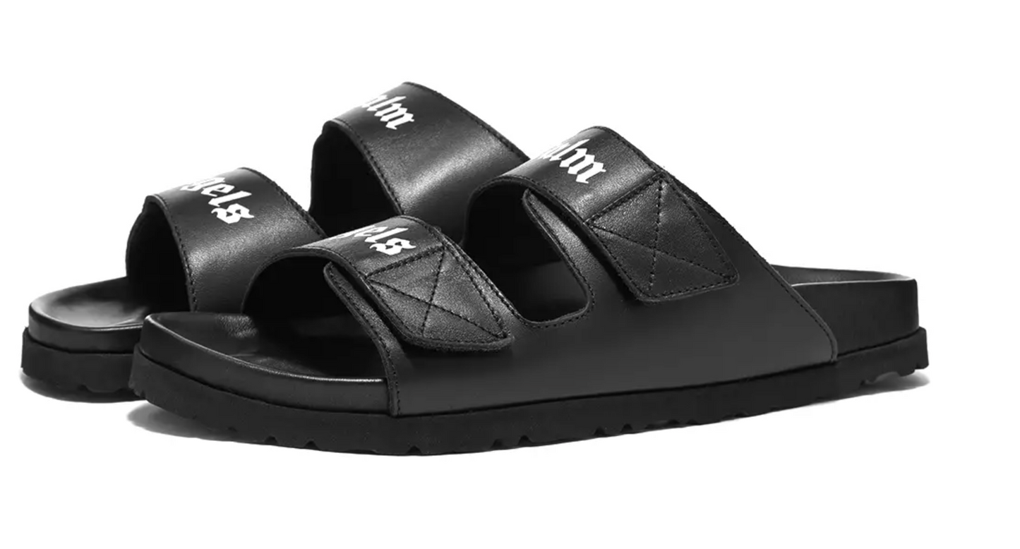 Black Leather Women Sandal