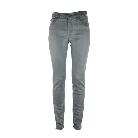 Gray Cotton Women Jeans