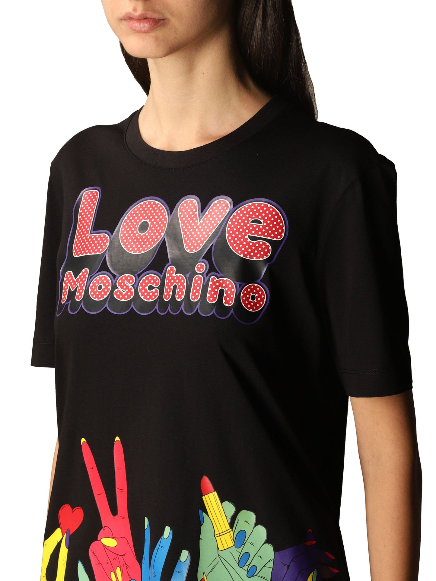 Chic Hands Print Cotton Tee