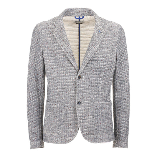 Blue Cotton Men Blazer