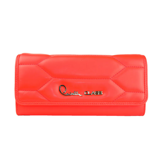 Red Polyurethane Women Crossbody Bag