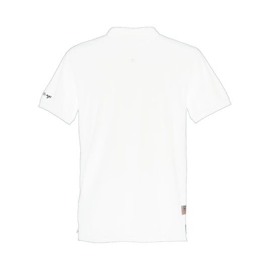 White Cotton Men Polo Shirt