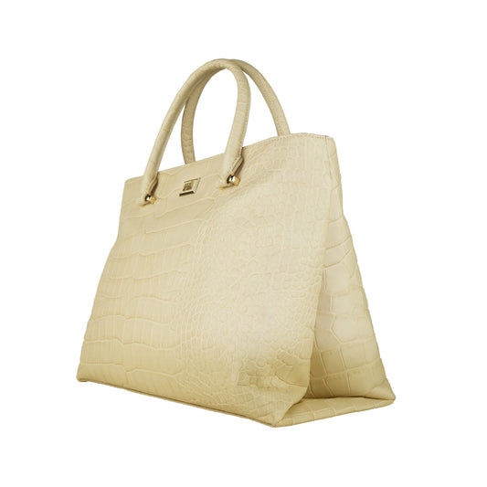 White Calfskin Women Handbag