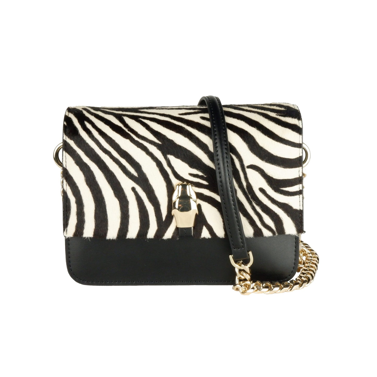 Black Calfskin Women Crossbody Bag