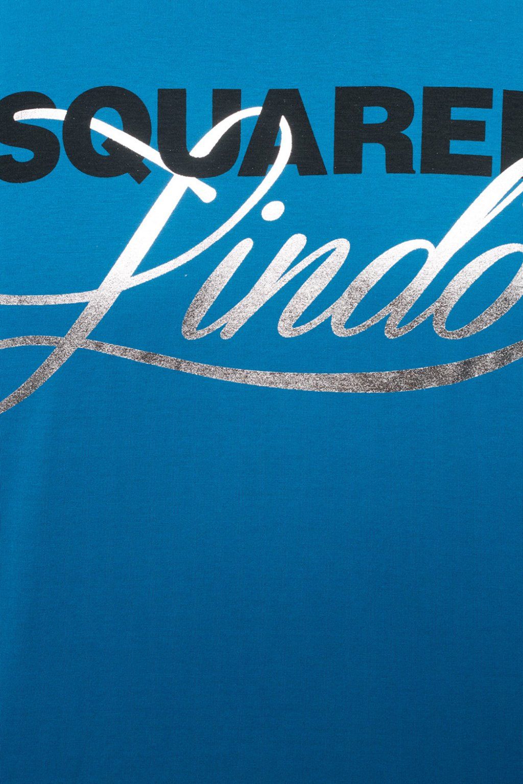 Chic Blue Logo Tee with Silver Accents