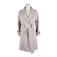 Beige Virgin Wool Women Coat