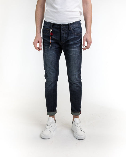 Blue Cotton Men Jeans