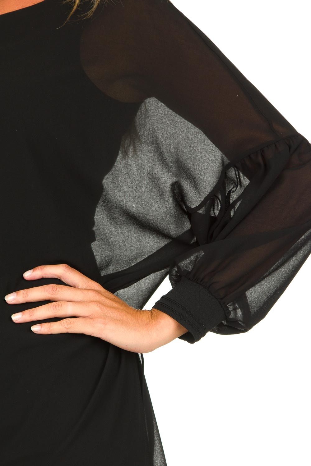 Black Polyester Women Dress