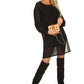 Black Polyester Women Dress