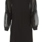 Black Polyester Women Dress