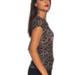 Black Polyester Women T-Shirt