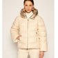 Beige Nylon Women Jacket