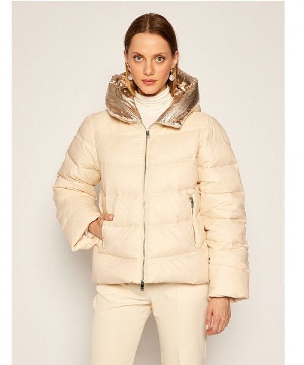 Beige Nylon Women Jacket