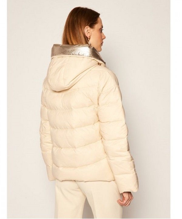 Beige Nylon Women Jacket