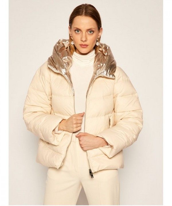 Beige Nylon Women Jacket