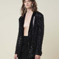Black Polyester Women Blazer