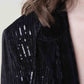 Black Polyester Women Blazer