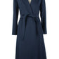 Blue Wool Women Coat