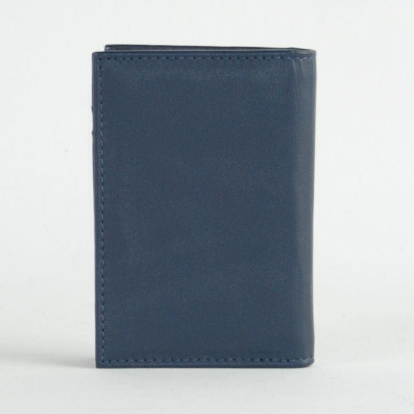 Sleek Navy Blue Leather Wallet