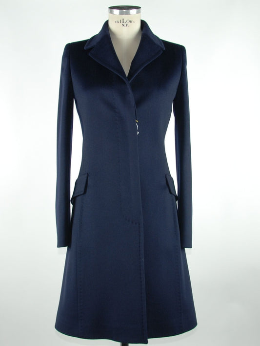 Blue Virgin Wool Women's Coat