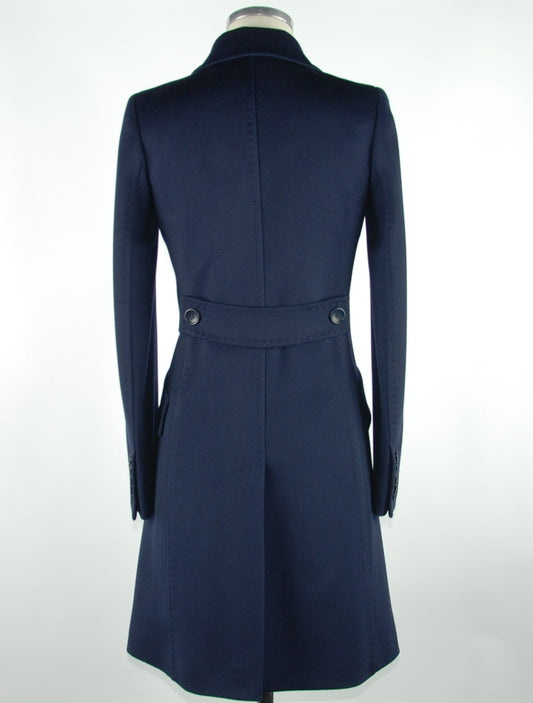 Blue Virgin Wool Women's Coat