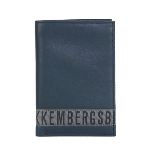 Blue Calf Leather Men Wallet
