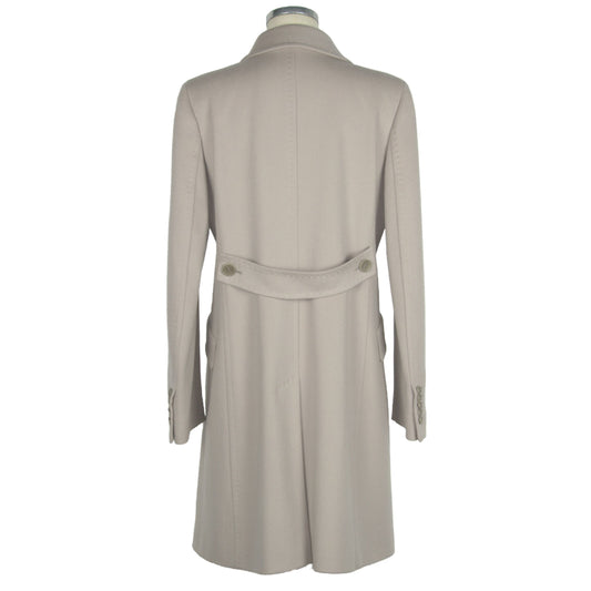 Beige Wool Women Coat