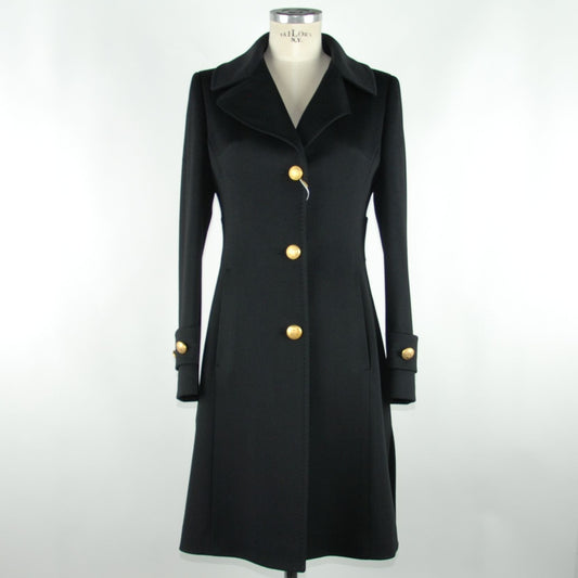 Black Virgin Wool Women Jacket