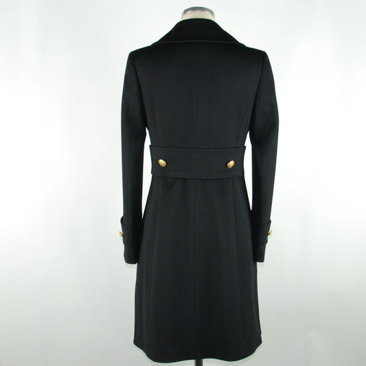 Black Virgin Wool Women Jacket