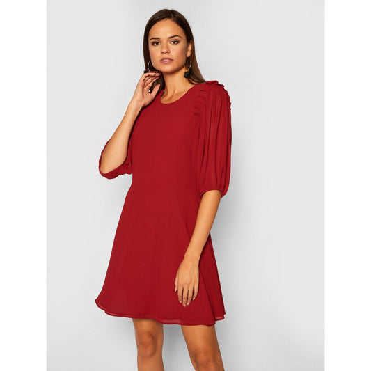 Red Polyester Women Dress