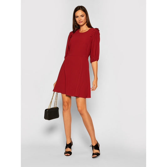 Red Polyester Women Dress