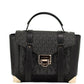 Manhattan Medium Black Signature Leather Purse Satchel Handbag